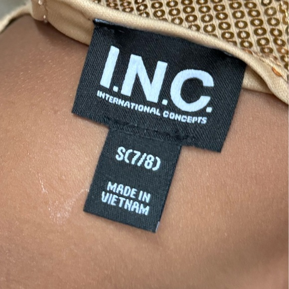 Girls INC Gold Sequined Aline Dress Size 7/8 NEW - Picture 6 of 6